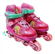 Patines Mattel Barbie Luces Ajustables Roller Skate S Y M