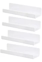 4 Pcs Acrílico Blanco Estantes Flotantes Pantalla Ledge, Gu