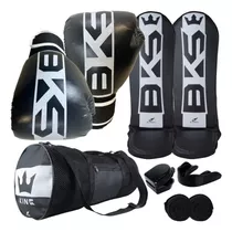 Luva Boxe Muay Thai + Caneleira + Bolsa + Bandagem + Bucal