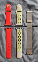 Lote 3 Mallas Compatibles Apple Watch 42 Mm Magnetica Y Sil
