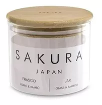 Frasco Sakura 0.45 L Vidrio Con Tapa Bambu