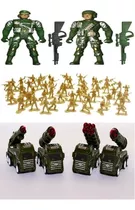 Bonecos Soldadinhos Miniaturas Caminhões Exército Guerra