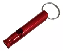 Silbato Aluminio Scout Vigilante Guardia 8grs Rojo C/llavero