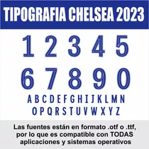 Tipografia Chelsea Enzo 2023 Ttf Letras Numeros Dorsal Font