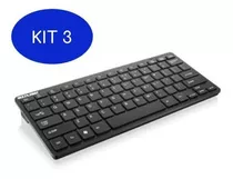 Kit 3 Mini Teclado Com Fio Slim Multimidia Mac/pc Xcell