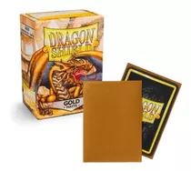 Sleeve Dragon Shield Gold Matte - 100 Sleeves Tamanho Padrão