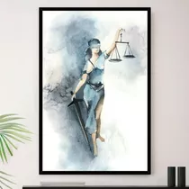 Quadro Justiça Lei E Ordem Direito Decorativo A4 23x33cm