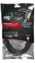 Cabo Hdmi ELG Versão 2.0 4k Ultra Hd Hd25 2,5 Metros