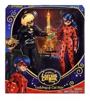 Ladybug The Movie - Pack X2 Ladybug Y Cat Noir 28 Cm