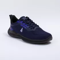 Zapatilla Atletix Running Light Azul Oscuro Con Negro Hombre