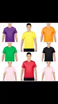 Pack X 18 Remeras Cuello Redondo Algodon Colores - Adulto 