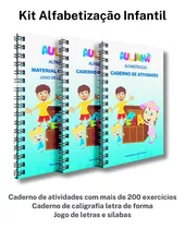Kit Alfabetização Infantil Completo 3 Apostilas Aulinha