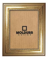 Moldura 80x120 P/ Arte 120x80 Dourada Class S/ Vidro C/fundo