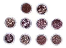 10 Glitter Encapsulado Flocado Pedrarias Caviar Strass Unhas Cor Hs-707