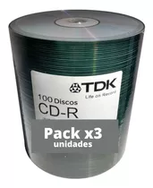 Pack X300 Unidades Cd-r Virgen Tdk 700mb 80min (3 Bulk X100)