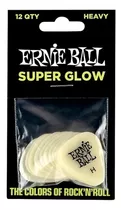 Ernie Ball Super Glow Uñetas Fosforescentes 12 Pack