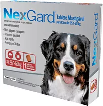 Carrapatos E Antipulgas Nexgard 136mg P/ Cães 25,1 A 50kg