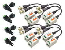 Balun Video Pasivo 4 Pares + 8 Fichas 12v De Alimentacion