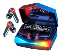 Auriculares In-ear Gamer Inalámbricos Alpina Gamer F30 Pro Negro Con Luz  Multicolor Led