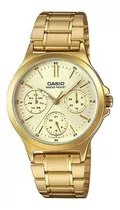 Reloj Casio  Ltp-v300g-9audf Dorado Mujer Original