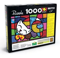 Romero Britto Cat 1000 Peças Quebra Cabeça Puzzle - Grow