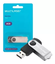 10 Pen Drive 8gb Multilaser Preto Original Lacrado