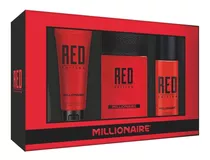 Set Millionaire Red 95ml + Deo150ml + After Shave 100ml