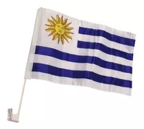 Bandera De Uruguay Para Auto Por Mayor - 10 Unidades