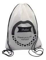 Mochilinhas Ecobag Em Naylon Personalizada Em 1 Cor 100 Unid