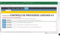 Planilha De Controle De Processos Judiciais 4.0