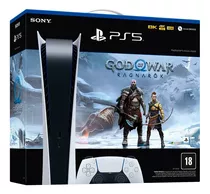 Console Playstation 5 Edição Digital 825gb Com God Of War Ragnarök Sony Cor Branco/preto