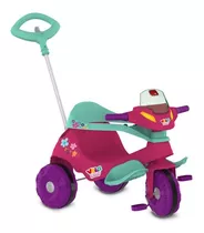 Triciclo Bandeirante Velobaby G2 Passeio E Pedal Motoca Rosa