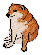 Parche Bordado Cheems Perro Doge Shiba Inu  Mascota Adherib