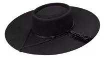 Sombrero Huaso, Ala 12cm Y Copa 9cm, Color Negro, Nuevo