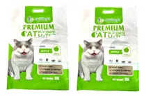 Arena Premium Aglutinante Para Gatos Aroma Manzana 16 Kilos