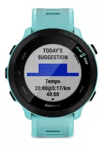 Smartband Garmin Forerunner 55 1.04  Caixa 42mm  Aqua, Pulseira  Aqua 010-02562-00