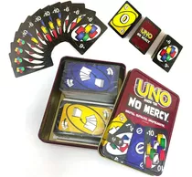 Jogo De Cartas Uno No Mercy Show Versão Em Lata Card Game