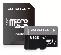 Adata Memoria Micro Sd Hc 64gb Uhs-i Clase 10 Celulares Alta