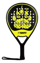 Pala De Padel Overfit Prostrike 38mm Lágrima Fibra Vidrio Y Carbono + Bolso