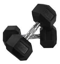 Mancuernas Hexagonales 15 Kg Pesas Dumbells Par Gym Crossfit