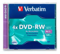 Dvd Rw Regrabable 4x 4.7gb Caja Slim 120min Verbatim 