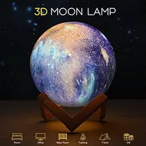 Lampara Luna 3d, Satelite, Luz Recargable Multifunción Noche