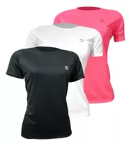 Kit 3 Camisas Feminina Academia Dry Fit Blusa Esportiva Fit