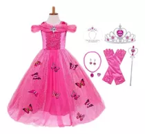 Dizfras Vestido De Niña Princesa Disney Bella Frozen Fiesta