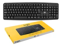 Teclado Bright 0014 Qwerty Português Brasil Cor Preto