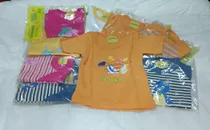 Remera Bebe Algodón Manga Corta V/modelos Pack 30 Prendas