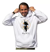 Buzo Blanco - Dragon Ball - Canguro Con Capucha Unisex 