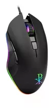 Mouse De Juego Gamer Luz Rgb Xplode 12000dpi Programable Color Negro