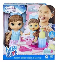 Boneca Baby Alive Sudsy Styling Cabelo Castanho F5113 Hasbro