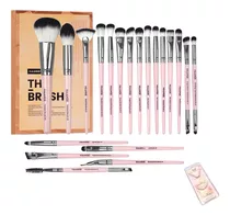 Set De Brochas Para Maquillaje Profesional 20pzs Con Polvera